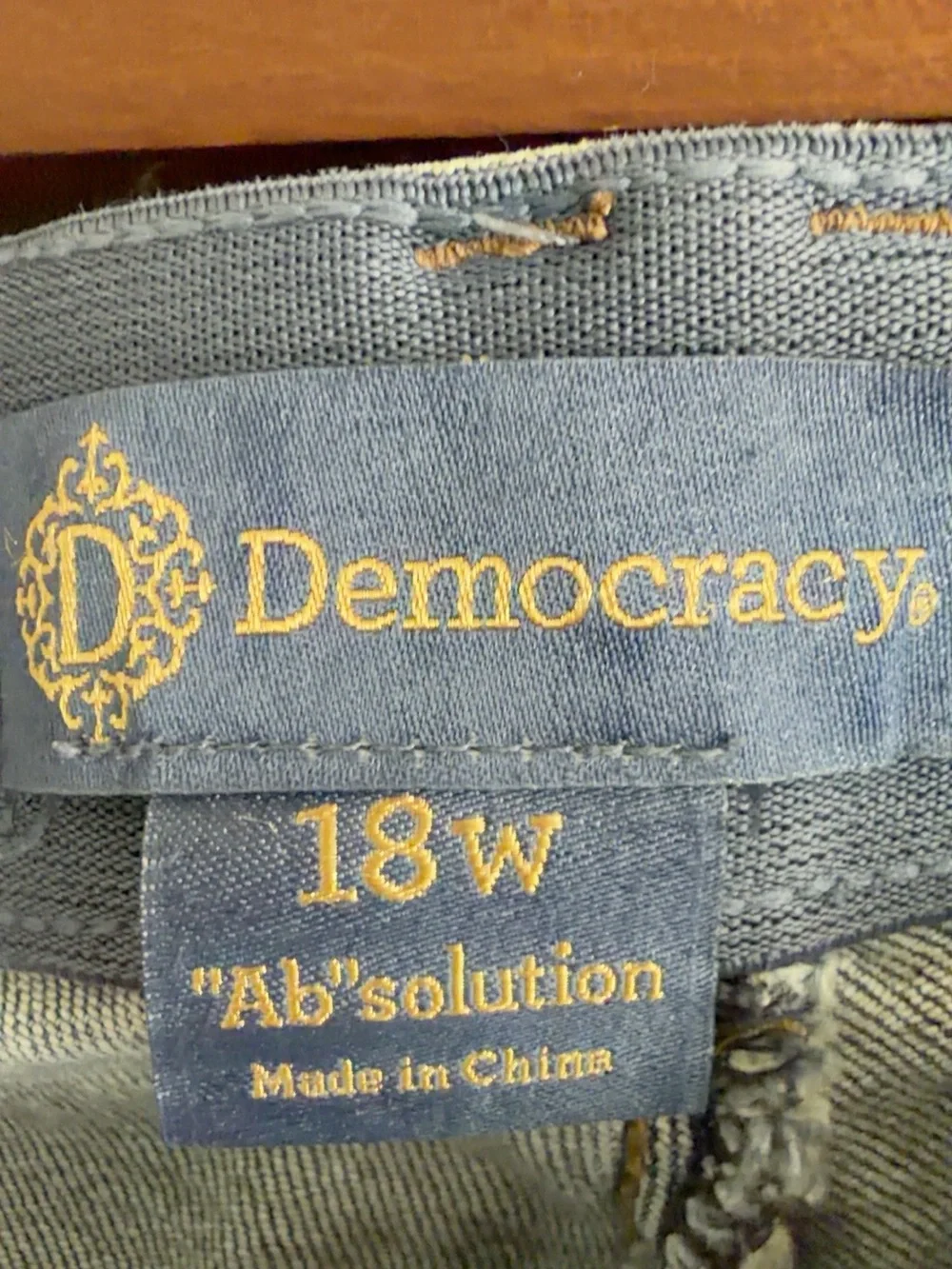 Democracy Ab Solution Jeans 18W Light Wash Raw Hem Slim Straight Ankle